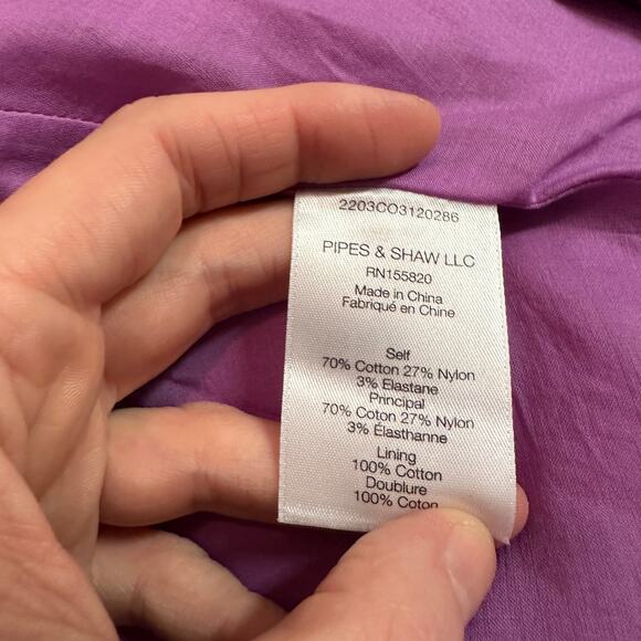 NEW Veronica Beard Asymmetric Ruffle Midi Dress Purple - Picture 7 of 8